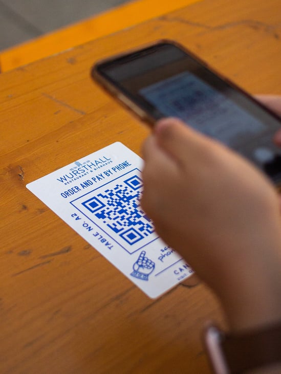 QR code used for ordering and paying